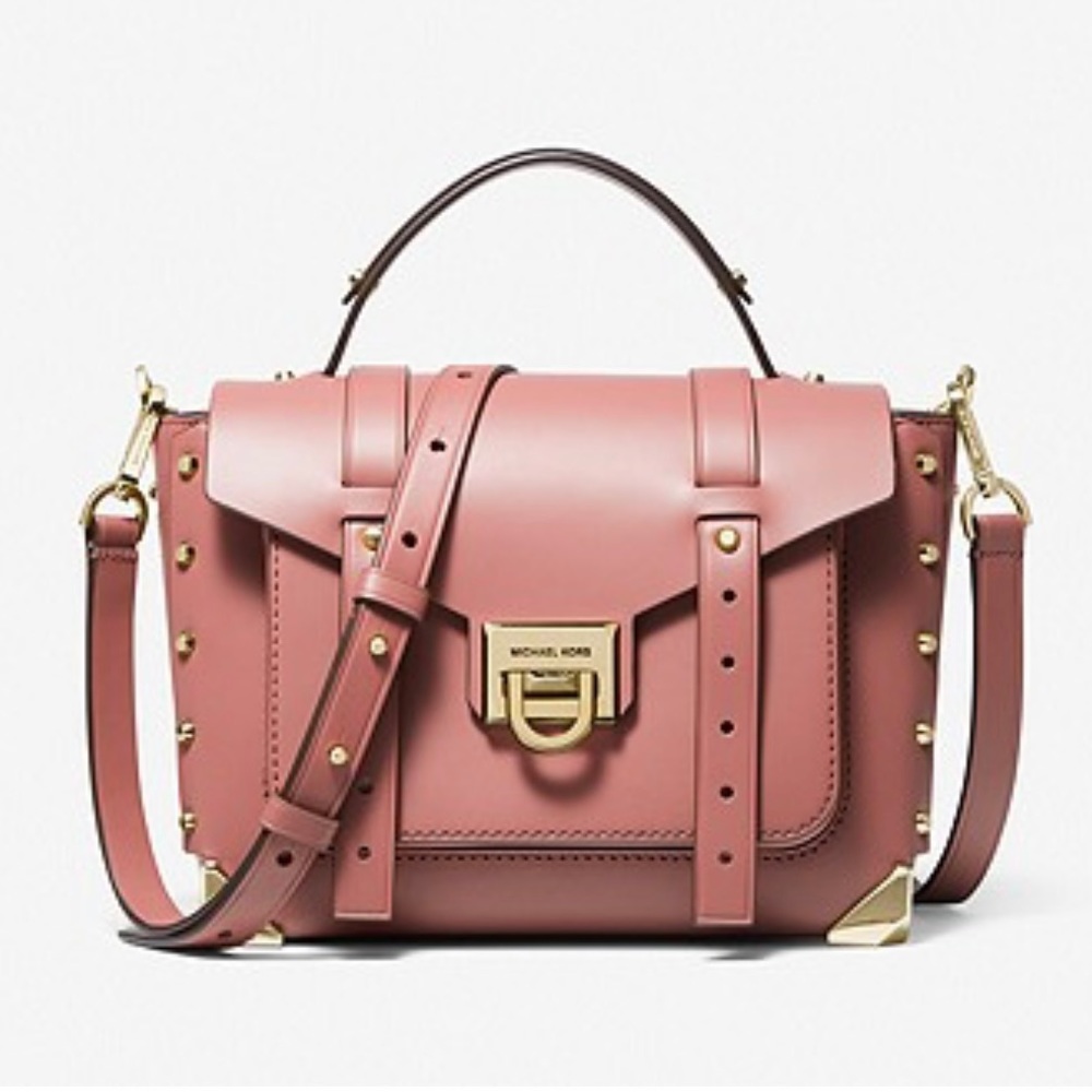 Michael Kors Manhattan Medium Leather Satchel - Picture 1 of 9